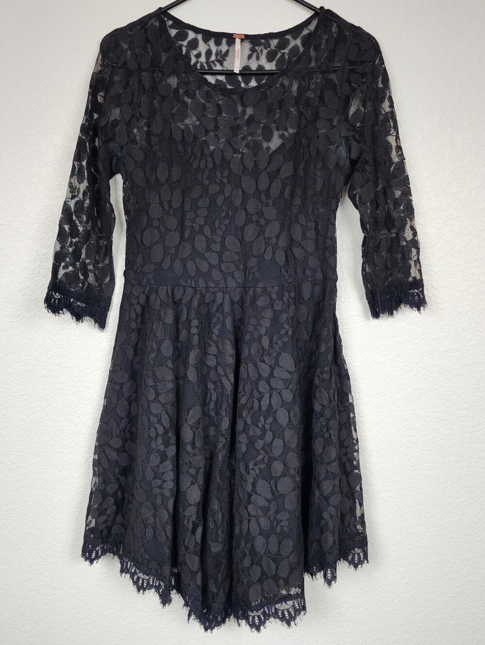 Free People Black Asymmetrical Whimsigoth Size 6 Dress
